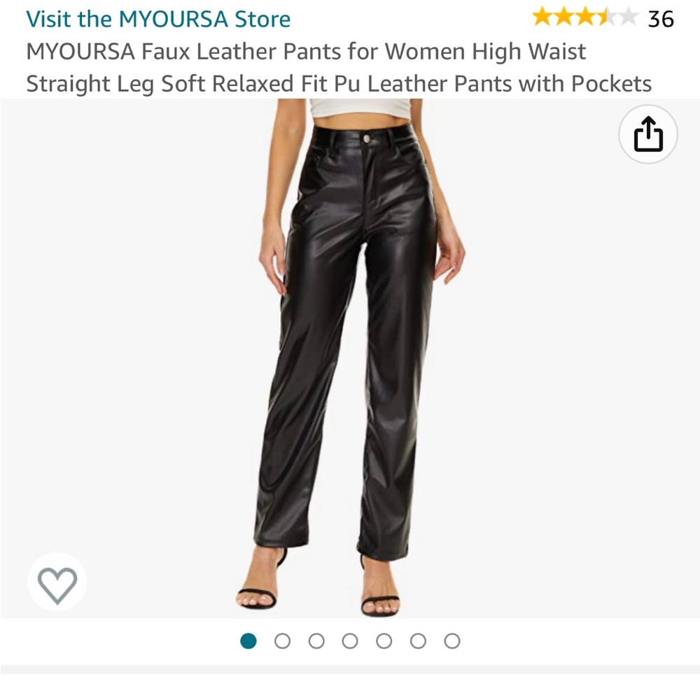 Size large faux leather